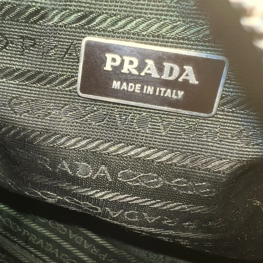 Prada Cream Leather Shoulder Bag